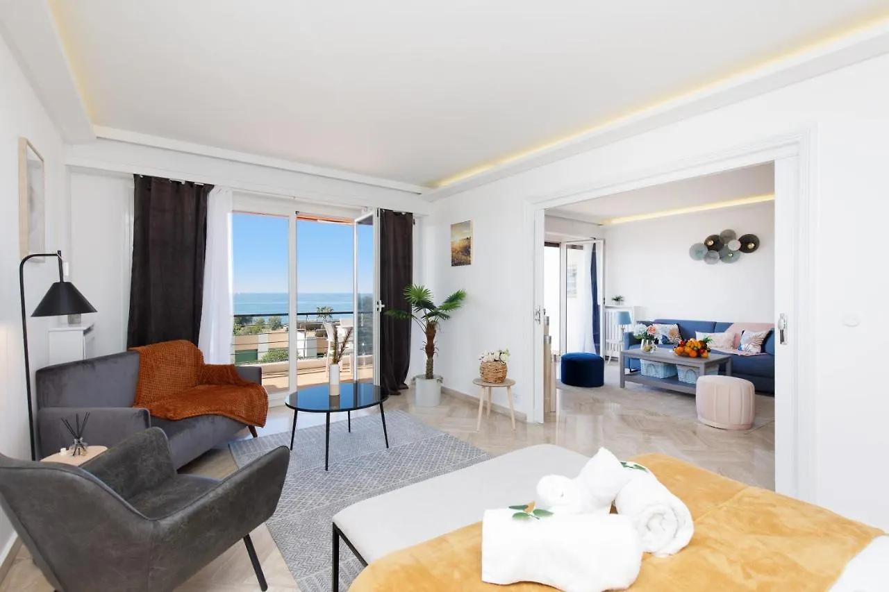 Suite Riviera - Sea View - Clim - 50M Plage - Residence De Standing - Spacieux 180 M2 - Parking Cannes Apartment